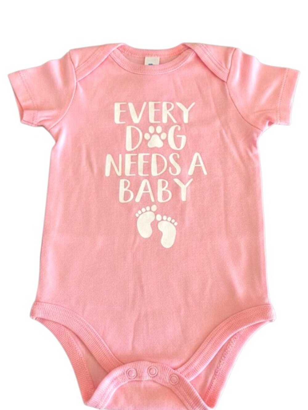 NEW Babi Essential Every Dog Needs a Baby Pink Onesie Size Newborn